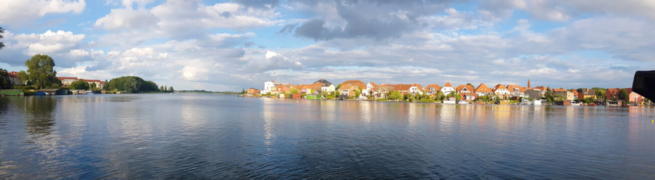 Malchow Monastery on Lake Malchow (Germany)