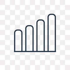 bar graph icon on transparent background. Modern icons vector illustration. Trendy bar graph icons