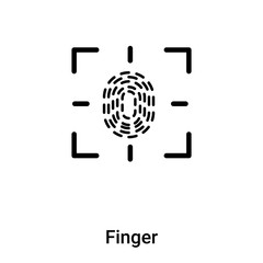 Finger icon vector isolated on white background, logo concept of Finger sign on transparent background, black filled symbol