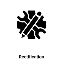 Rectification icon vector isolated on white background, logo concept of Rectification sign on transparent background, black filled symbol
