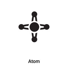 Atom icon vector isolated on white background, logo concept of Atom sign on transparent background, black filled symbol