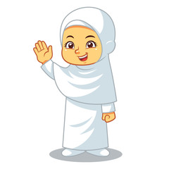 Moslem Girl Hajj