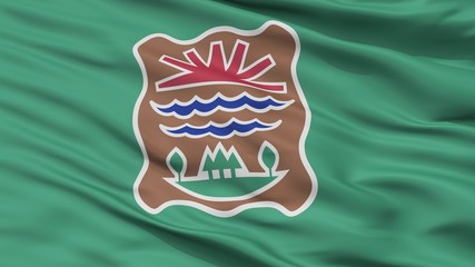 Western Abenaki Indian Flag, Closeup View, 3D Rendering