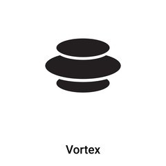 Vortex icon vector isolated on white background, logo concept of Vortex sign on transparent background, black filled symbol