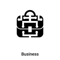 Business icon vector isolated on white background, logo concept of Business sign on transparent background, black filled symbol