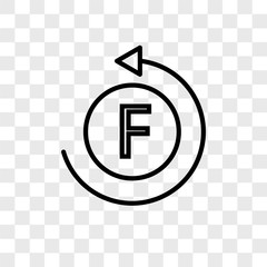 font icons isolated on transparent background. Modern and editable font icon. Simple icon vector illustration.