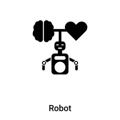 Robot icon vector isolated on white background, logo concept of Robot sign on transparent background, black filled symbol