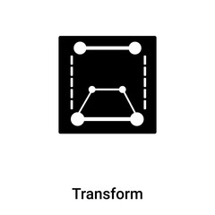Transform icon vector isolated on white background, logo concept of Transform sign on transparent background, black filled symbol