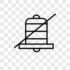 alarm icons isolated on transparent background. Modern and editable alarm icon. Simple icon vector illustration.