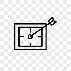 wall clock icons isolated on transparent background. Modern and editable wall clock icon. Simple icon vector illustration.