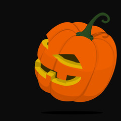 Isolate Jack'o lantern on transparent background