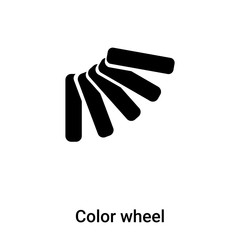 Color wheel icon vector isolated on white background, logo concept of Color wheel sign on transparent background, black filled symbol