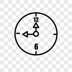 alarm clock icons isolated on transparent background. Modern and editable alarm clock icon. Simple icon vector illustration.