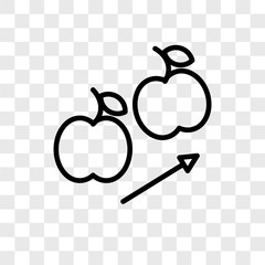 gravity icons isolated on transparent background. Modern and editable gravity icon. Simple icon vector illustration.