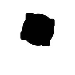 Vector icon vector isolated on white background, logo concept of Vector sign on transparent background, black filled symbol