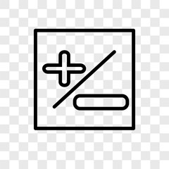 maths icons isolated on transparent background. Modern and editable maths icon. Simple icon vector illustration.