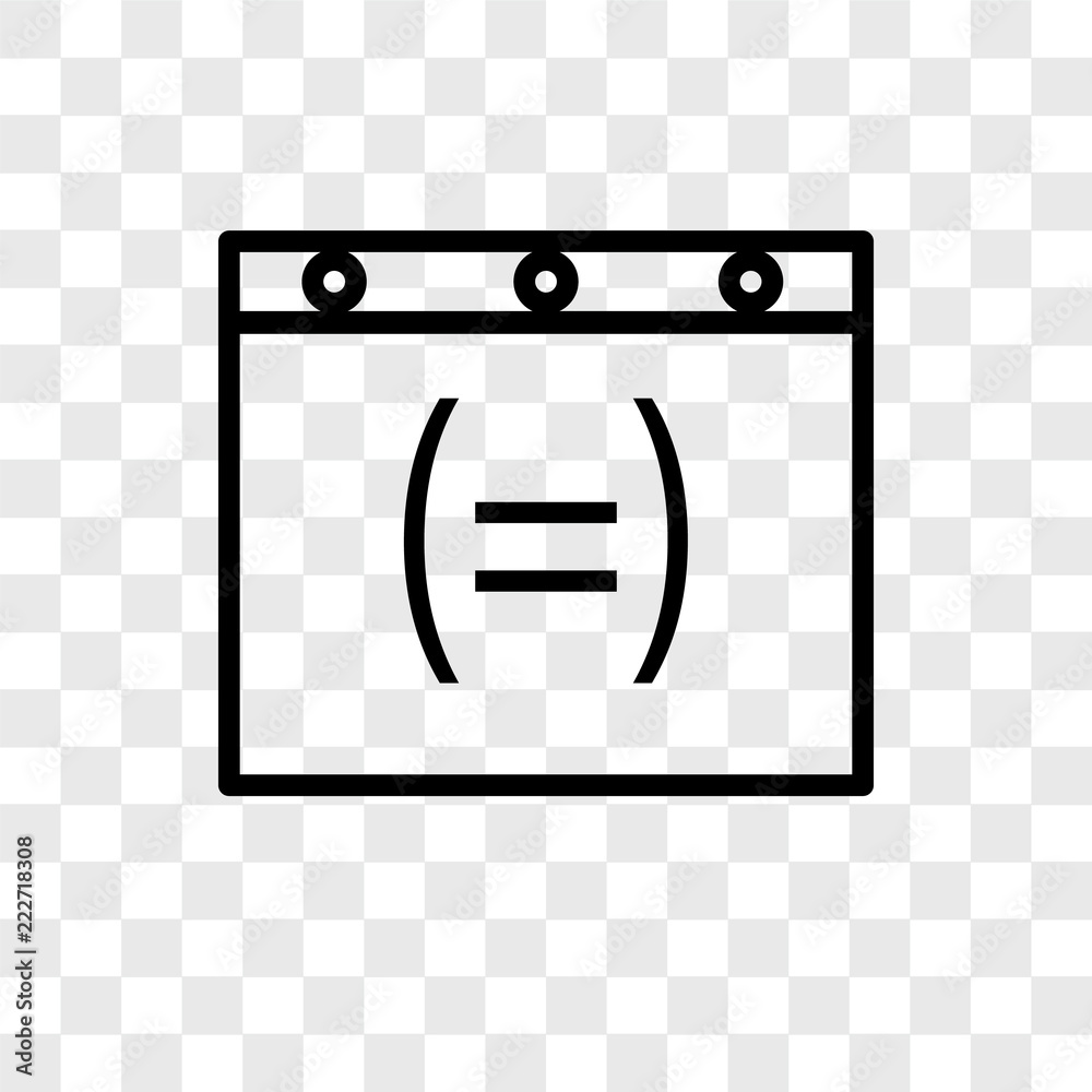 Wall mural browser icons isolated on transparent background. modern and editable browser icon. simple icon vect