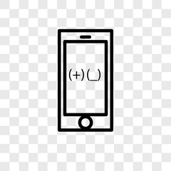smartphone icons isolated on transparent background. Modern and editable smartphone icon. Simple icon vector illustration.