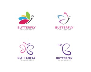 Fototapeta na wymiar Butterfly Logo Template