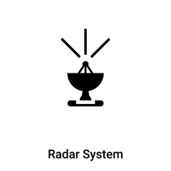 Radar System icon vector isolated on white background, logo concept of Radar System sign on transparent background, black filled symbol