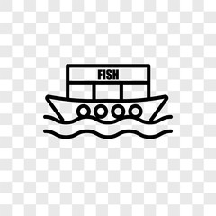 Naklejka premium houseboat icons isolated on transparent background. Modern and editable houseboat icon. Simple icon vector illustration.