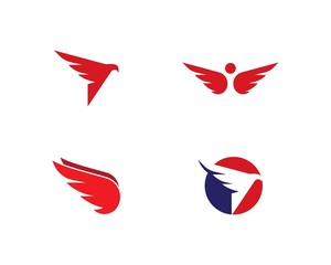 Fototapeta na wymiar Falcon Wing Logo Template
