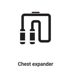 Chest expander icon vector isolated on white background, logo concept of Chest expander sign on transparent background, black filled symbol