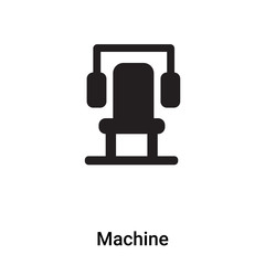 Machine icon vector isolated on white background, logo concept of Machine sign on transparent background, black filled symbol