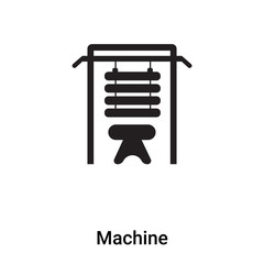 Machine icon vector isolated on white background, logo concept of Machine sign on transparent background, black filled symbol
