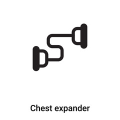 Chest expander icon vector isolated on white background, logo concept of Chest expander sign on transparent background, black filled symbol