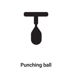 Punching ball icon vector isolated on white background, logo concept of Punching ball sign on transparent background, black filled symbol