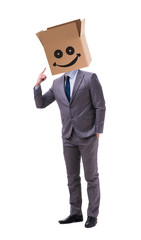 Excited happy businessman in happiness concept