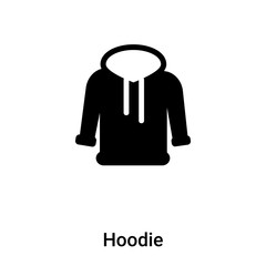 Hoodie icon vector isolated on white background, logo concept of Hoodie sign on transparent background, black filled symbol