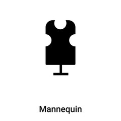 Mannequin icon vector isolated on white background, logo concept of Mannequin sign on transparent background, black filled symbol