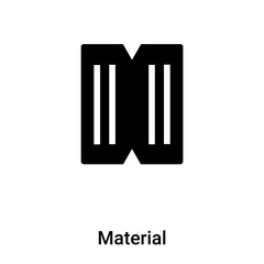 Material icon vector isolated on white background, logo concept of Material sign on transparent background, black filled symbol