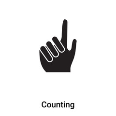 Counting icon vector isolated on white background, logo concept of Counting sign on transparent background, black filled symbol