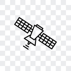 satellite icon isolated on transparent background. Modern and editable satellite icon. Simple icons vector illustration.