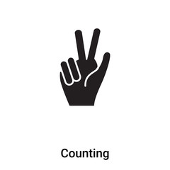 Fototapeta na wymiar Counting icon vector isolated on white background, logo concept of Counting sign on transparent background, black filled symbol