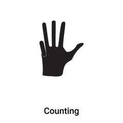 Counting icon vector isolated on white background, logo concept of Counting sign on transparent background, black filled symbol