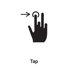 Tap icon vector isolated on white background, logo concept of Tap sign on transparent background, black filled symbol