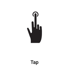 Obraz premium Tap icon vector isolated on white background, logo concept of Tap sign on transparent background, black filled symbol