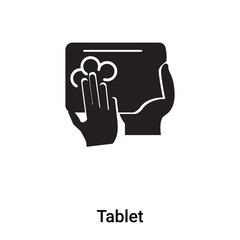 Tablet icon vector isolated on white background, logo concept of Tablet sign on transparent background, black filled symbol
