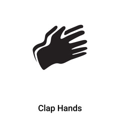 Obraz premium Clap Hands icon vector isolated on white background, logo concept of Clap Hands sign on transparent background, black filled symbol