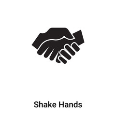 Shake Hands icon vector isolated on white background, logo concept of Shake Hands sign on transparent background, black filled symbol
