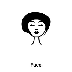 Face icon vector isolated on white background, logo concept of Face sign on transparent background, black filled symbol