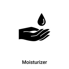 Moisturizer icon vector isolated on white background, logo concept of Moisturizer sign on transparent background, black filled symbol