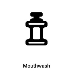 Mouthwash icon vector isolated on white background, logo concept of Mouthwash sign on transparent background, black filled symbol