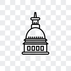 mole antonelliana in turin icon isolated on transparent background. Modern and editable mole antonelliana in turin icon. Simple icons vector illustration.