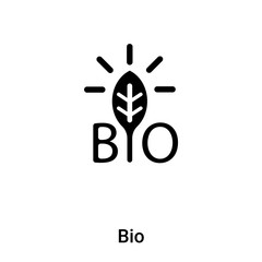 Bio icon vector isolated on white background, logo concept of Bio sign on transparent background, black filled symbol