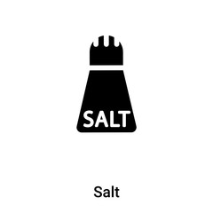 Salt icon vector isolated on white background, logo concept of Salt sign on transparent background, black filled symbol
